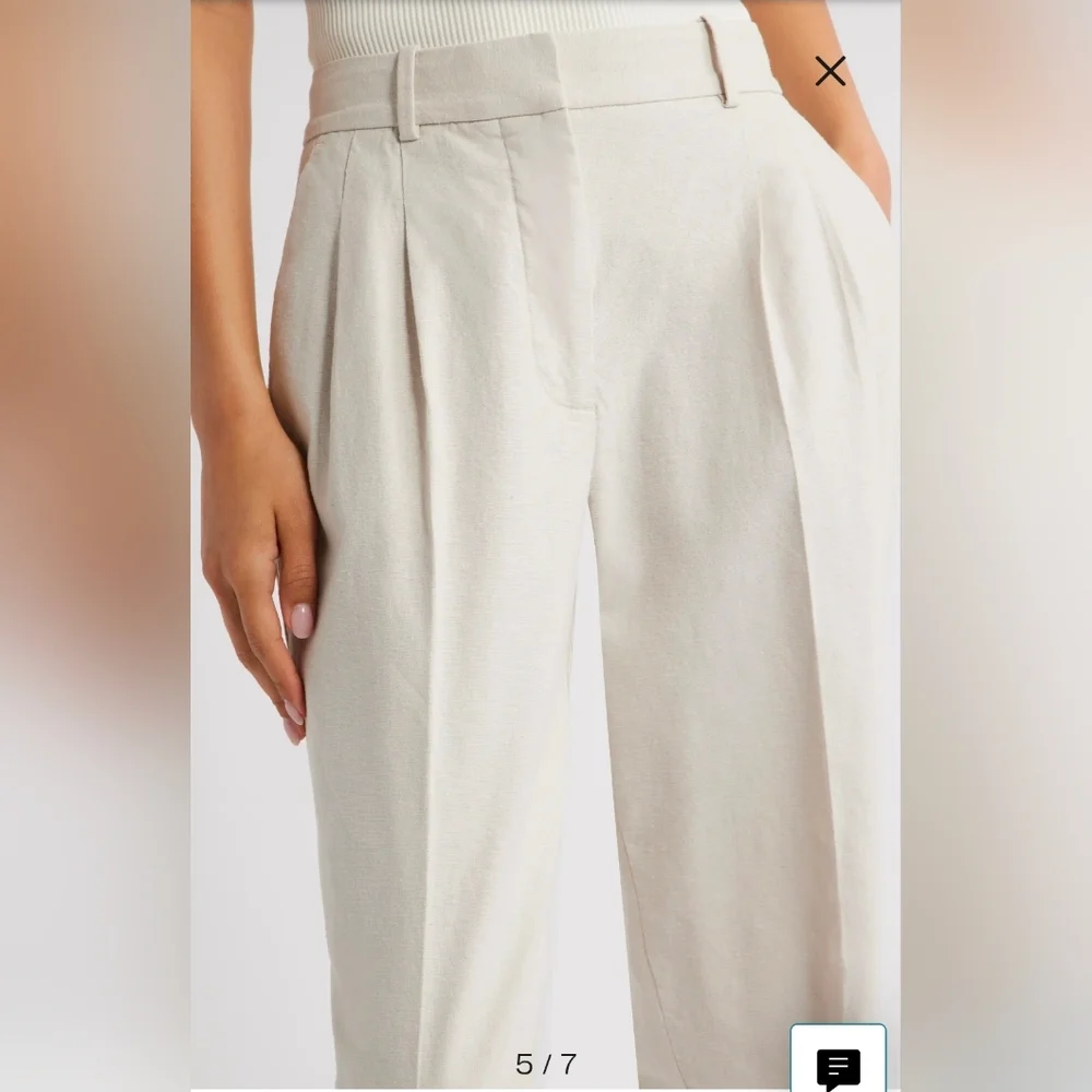 Open Edit Everyday Linen Blend Pants • Grey Moonbeam 2️⃣ - Picture 5 of 11